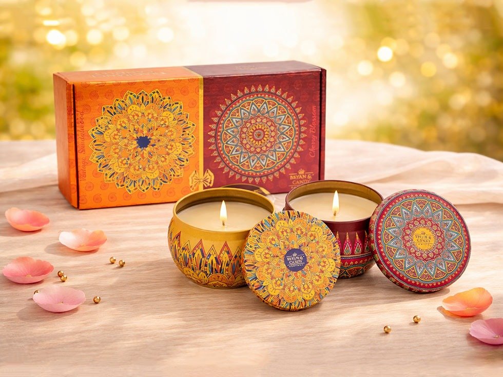 Best buy, efdbestbuy, www.efdbestbuy.com, efd best buy, efd bestbuy, efd-bestbuy, efd-best-buy, shopping advisor, efd shopping advisor, efd best buy shopping advisor, consult before buy, efd consult before buy, efd best buy consult before buy,Bryan & Candy scented candles Women’s Day gift set is an ideal choice for those searching for premium soy wax eco-friendly scented candles in India, offering a luxurious blend of Lavender Citrus and Bulgarian Rose fragrances that enhance relaxation and mood. This pack of 2 long-lasting aromatherapy candles comes in beautifully designed printed tins, making it a perfect gift set for men and women for birthdays, anniversaries, weddings, and festive occasions like Diwali and Valentine’s Day. Crafted with natural soy wax for a clean and even burn, these candles are perfect for home decor, bedroom ambiance, stress relief, meditation, and spa-like experiences at home. If you’re looking for affordable luxury candle gift sets, romantic scented candles, or eco-friendly fragrance solutions for your living space, this Bryan & Candy candle set is a stylish and thoughtful option.